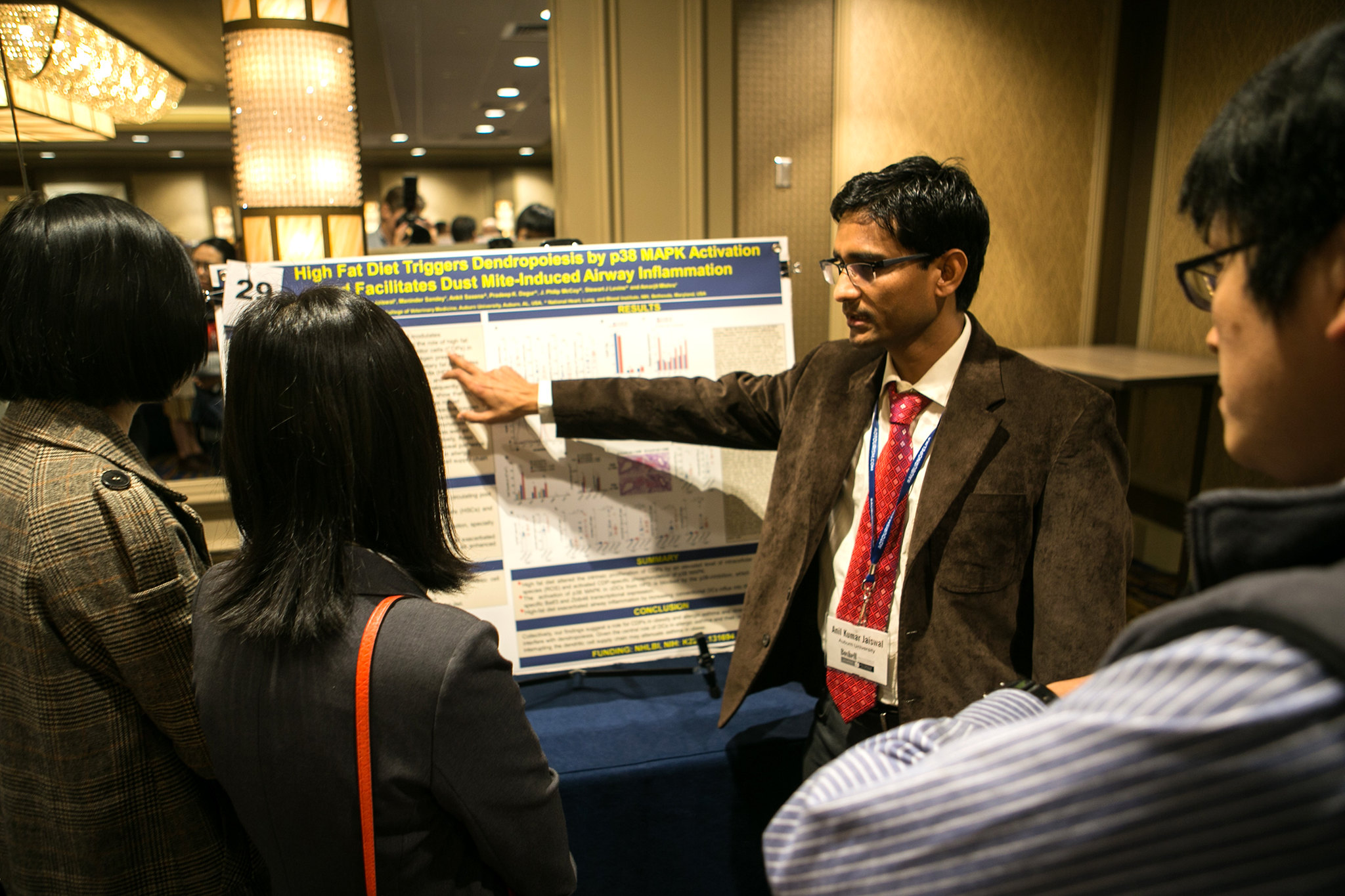 Anil Kumar Jaiswal presents research poster at a past Boshell Research Day.