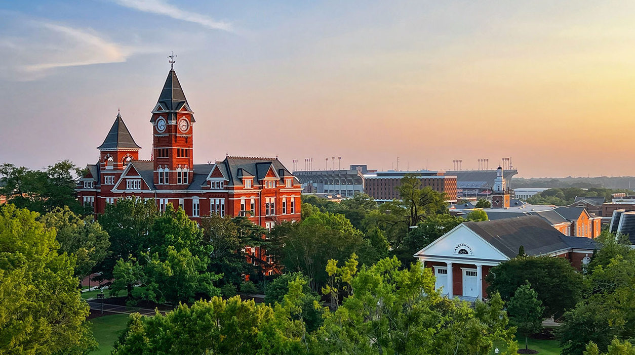 Samford Hall and Langdon Hall at Auburn University