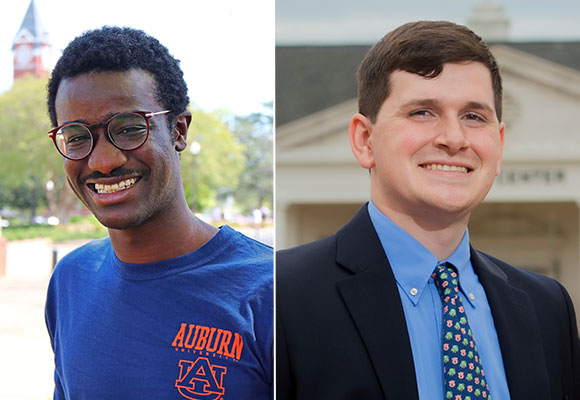 from left: Auburn University students, Che Ka and Grant Wilkinson