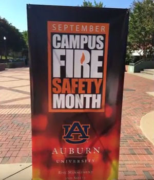 AU Campus Fire Safety Month banner