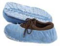 Disposable shoe covers Protection for hygienic work environments; protection from dirt, dust. Adjustable fit, non-skid.